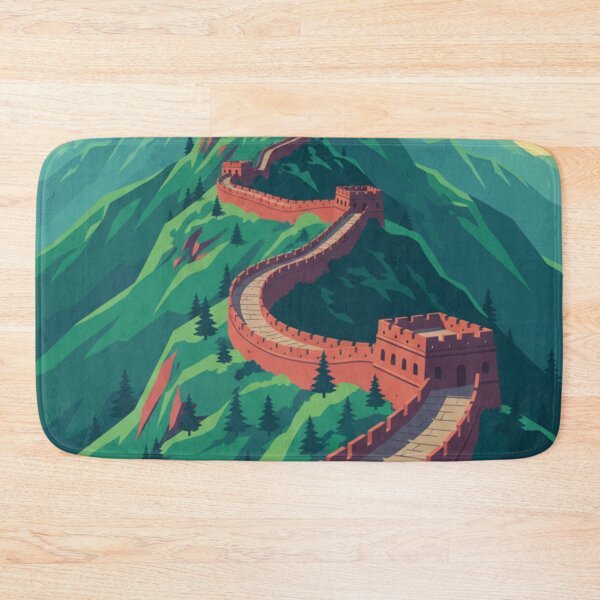 Item preview, Vintage Great Wall of China – Retro Illustrated Travel designed and sold by HeyHas.