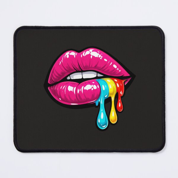 Item preview, Vibrant Rainbow Melting Lips Pop Art designed and sold by Verdezeus86 .