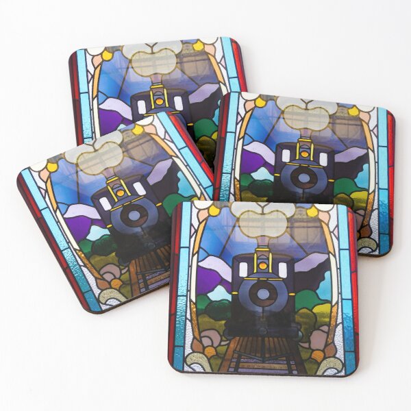 Item preview, Stained Glass Vintage Train designed and sold by Annalucia.