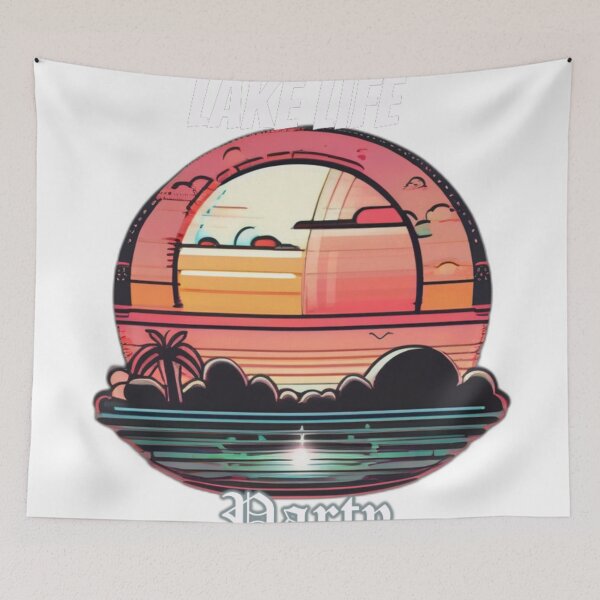 Item preview, Lake Life Party – Sunset Vibes designed and sold by Bad7Wear.