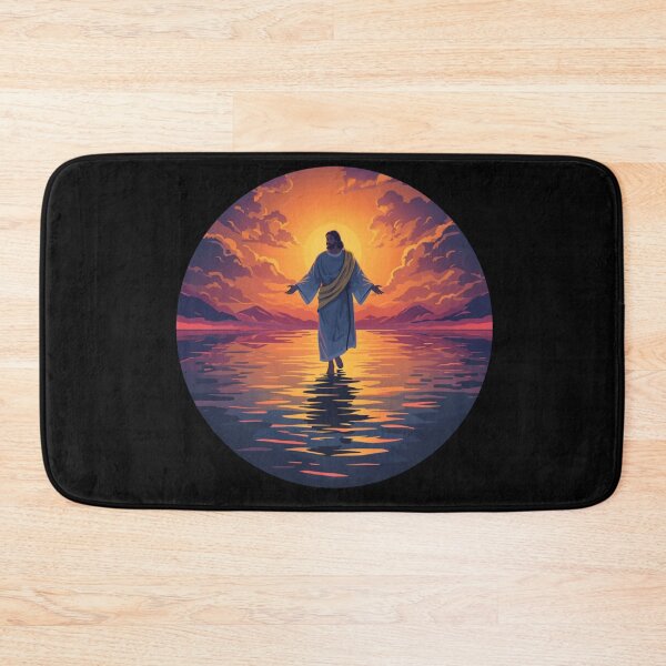 Item preview, Jesus walking on the Water Sunset Art designed and sold by Cre8andRecre8.