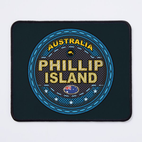Item preview, Phillip Island Victoria Australia stitching effect blue designed and sold by studioss76.