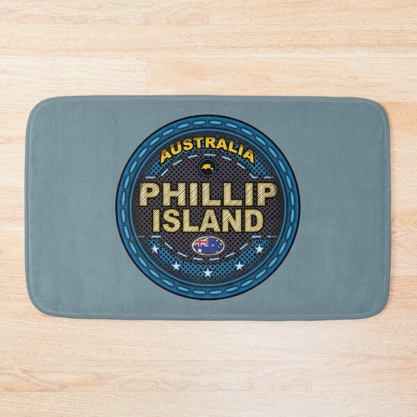 Item preview, Phillip Island Victoria Australia stitching effect blue designed and sold by studioss76.