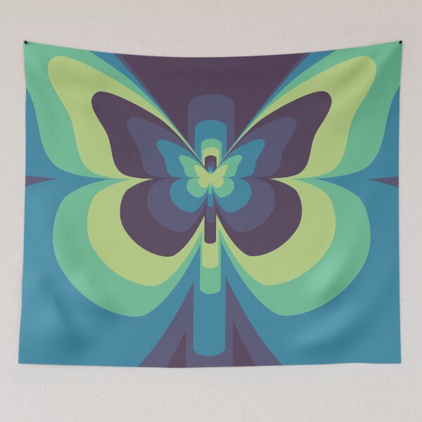 Artikelvorschau, Wilder Schmetterling in Blau entworfen und verkauft von UnderwaterSky.