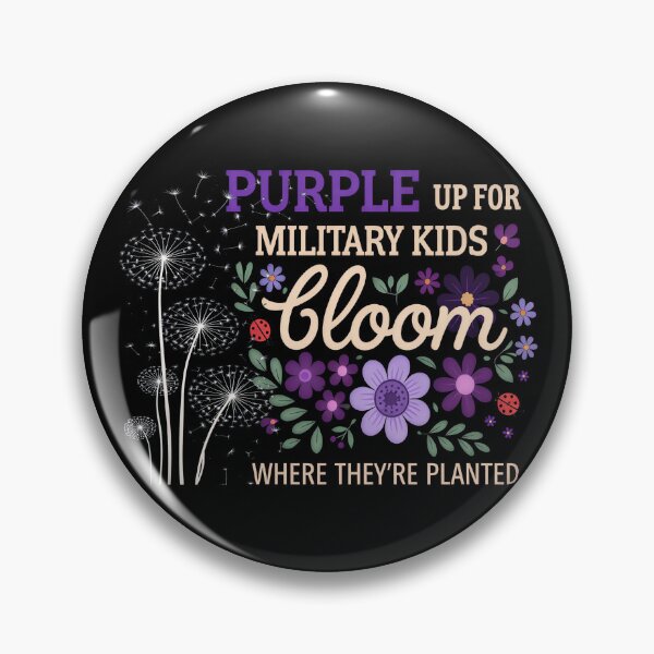 Item preview, Military Kid Dandelion Bloom Where They're Planted Purple Up  designed and sold by gear-posters.