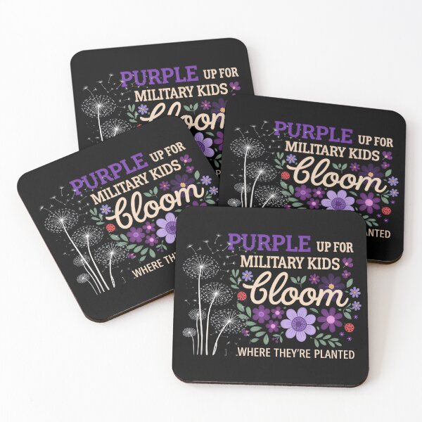 Item preview, Military Kid Dandelion Bloom Where They're Planted Purple Up  designed and sold by gear-posters.