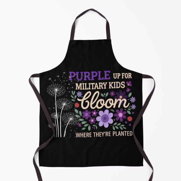 Item preview, Military Kid Dandelion Bloom Where They're Planted Purple Up designed and sold by gear-posters.