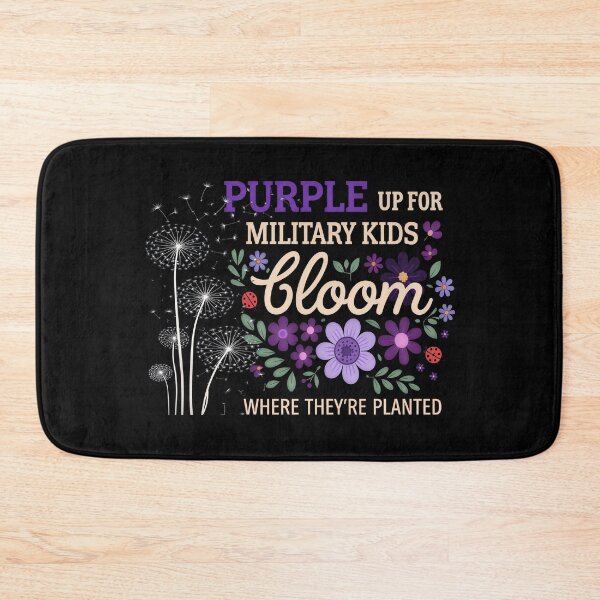 Item preview, Military Kid Dandelion Bloom Where They're Planted Purple Up  designed and sold by gear-posters.