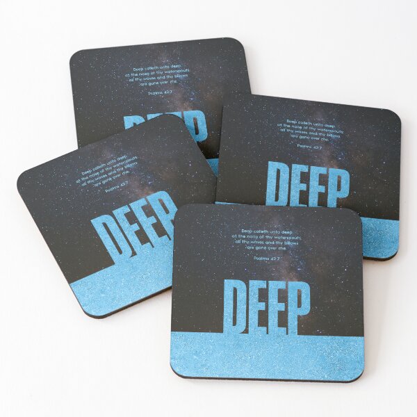 Item preview, Deep Calleth Unto Deep - minimalist poster designed and sold by CloudFireArt.