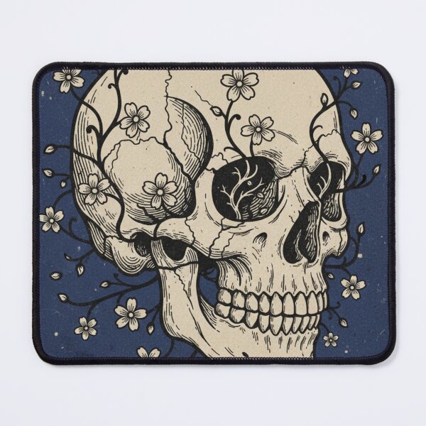 Item preview, Garden of Graves – Vintage Botanical Skull designed and sold by HeyHas.