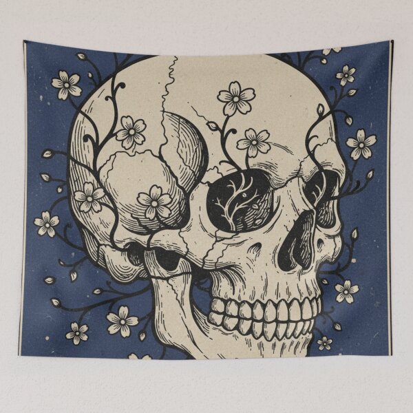 Item preview, Garden of Graves – Vintage Botanical Skull designed and sold by HeyHas.
