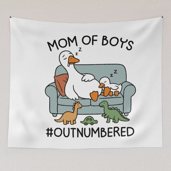 Item preview, Mom Of Boys Outnumbered Mama Funny Mothers Day Gift designed and sold by gunaone-design.