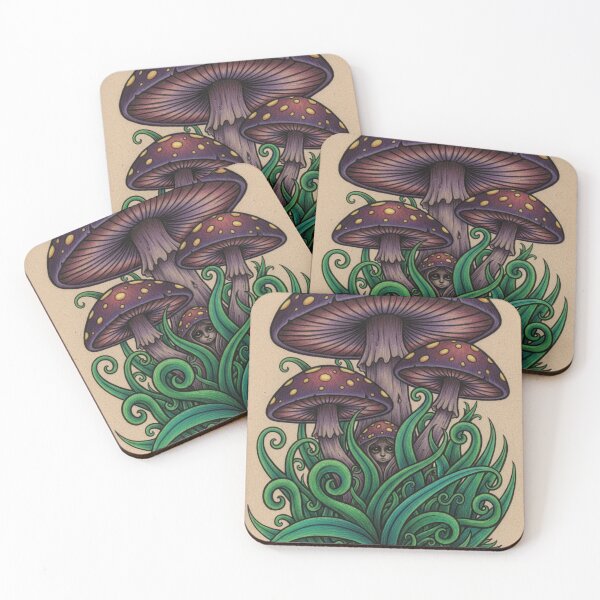 Item preview, Mushrooms of the Vibrant Forest – Natural Fantasy designed and sold by HeyHas.