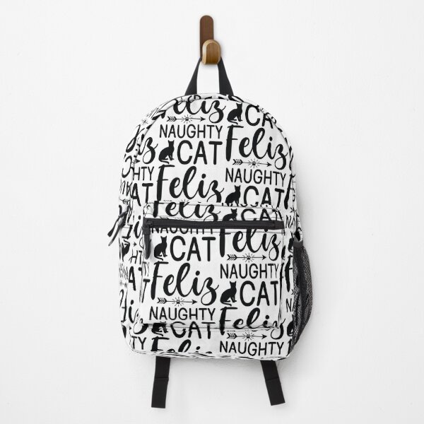 Item preview, Feliz Naughty Cat Funny Christmas Quote - Sassy Feline Holiday Gift designed and sold by FuzionRaptor.