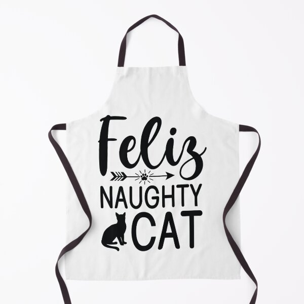 Item preview, Feliz Naughty Cat Funny Christmas Quote - Sassy Feline Holiday Gift designed and sold by FuzionRaptor.