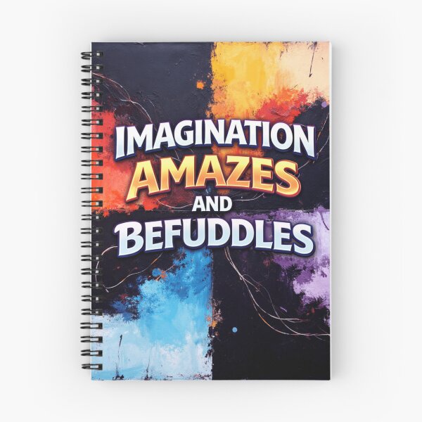Item preview, imagination amazes and befuddles colorful typographic abstract design designed and sold by SmashingDeals.