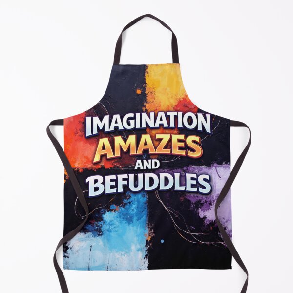 Item preview, imagination amazes and befuddles colorful typographic abstract design designed and sold by SmashingDeals.
