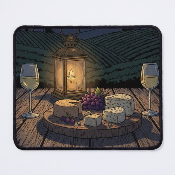 Item preview, Table in a Vineyard at Sunset – Romantic Scene designed and sold by HeyHas.