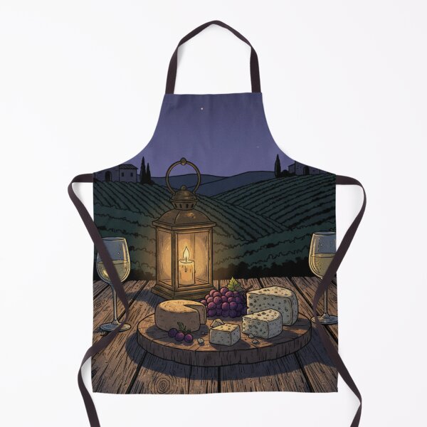 Item preview, Table in a Vineyard at Sunset – Romantic Scene designed and sold by HeyHas.
