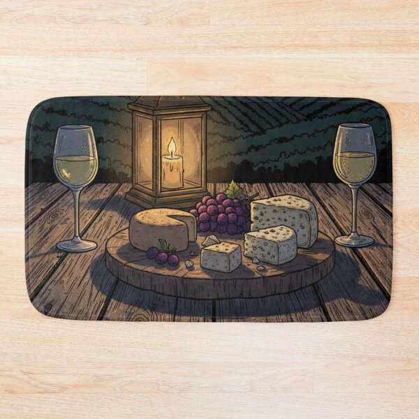 Item preview, Table in a Vineyard at Sunset – Romantic Scene designed and sold by HeyHas.