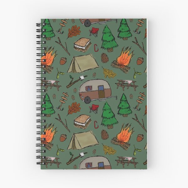 Item preview, Camping Pattern - Watercolor Dark Green designed and sold by SelenaElleen.