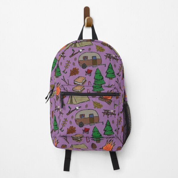 Item preview, Camping Pattern - Watercolor Purple designed and sold by SelenaElleen.