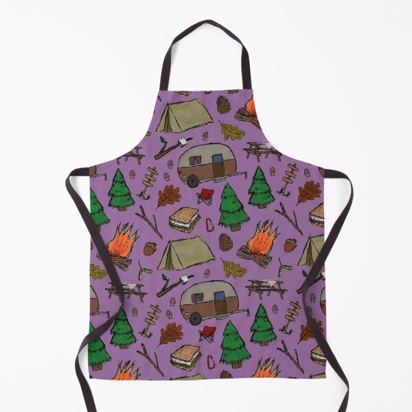 Item preview, Camping Pattern - Watercolor Purple designed and sold by SelenaElleen.