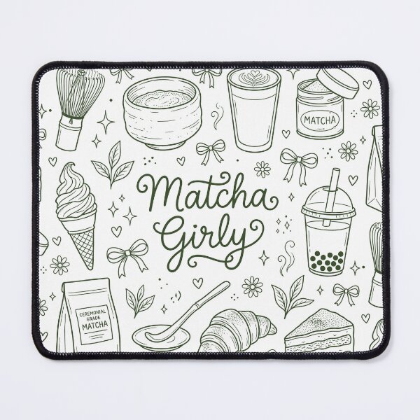 Item preview, Matcha Girly Doodle Collage Sage Green - Coquette Matcha Tea Lover Aesthetic designed and sold by BVDigitalArt.