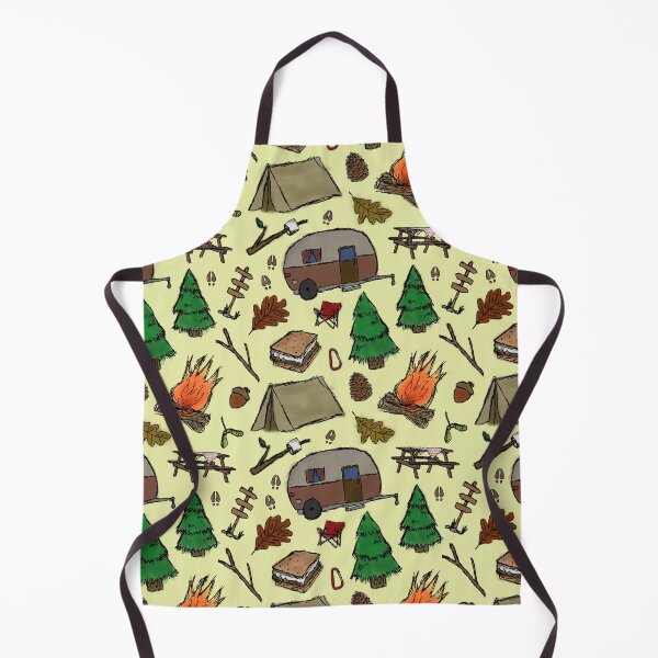 Item preview, Camping Pattern - Watercolor Yellow designed and sold by SelenaElleen.