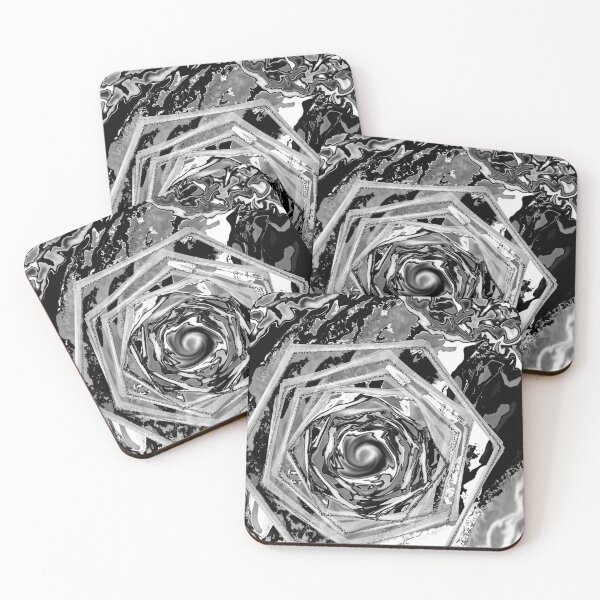 Item preview, Black and white abstract vortex geometric pattern  designed and sold by Systems.tl.