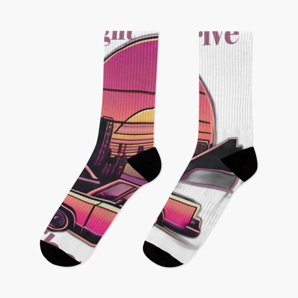 Item preview, Midnight Drive Therapy – Retro Sunset City Car Art designed and sold by Bad7Wear.