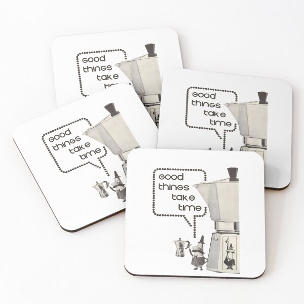 Item preview, Retro Design "Good Things Take Time" with Retro Bialetti Design designed and sold by heydayposters.