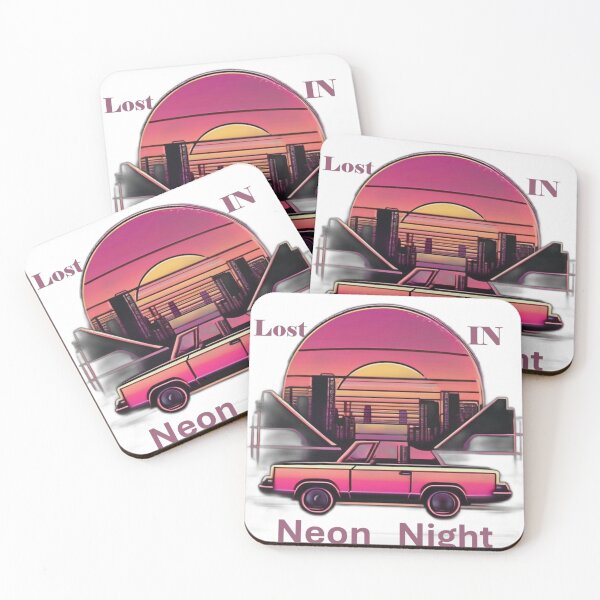 Item preview, Lost in Neon Night – Retro Synthwave Car Art designed and sold by Bad7Wear.