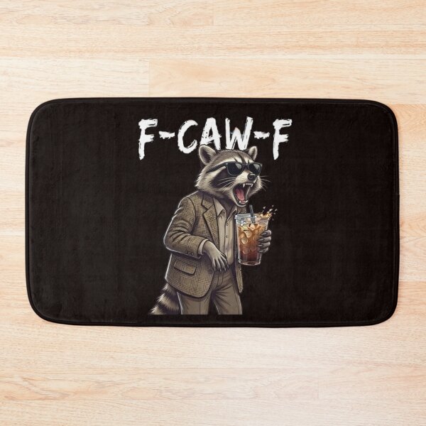 Item preview, Vintage Raccoon F-Caw-F Coffee Drinker Sarcastic Humor designed and sold by randomslife.