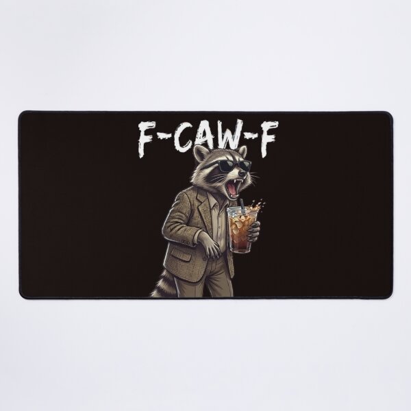 Item preview, Vintage Raccoon F-Caw-F Coffee Drinker Sarcastic Humor designed and sold by randomslife.