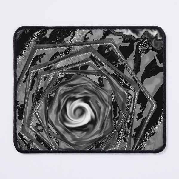 Item preview, Dark abstract vortex distortion design black monochrome geometric pattern designed and sold by Systems.tl.