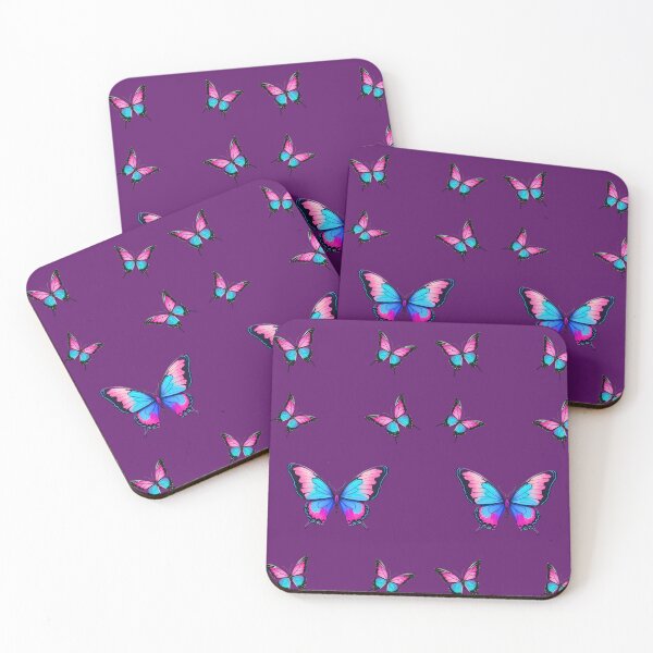 Artikelvorschau, Elektrisch blauer und pinkfarbener Schmetterling – Symmetrische, lebendige Kunst entworfen und verkauft von Good Vibes .