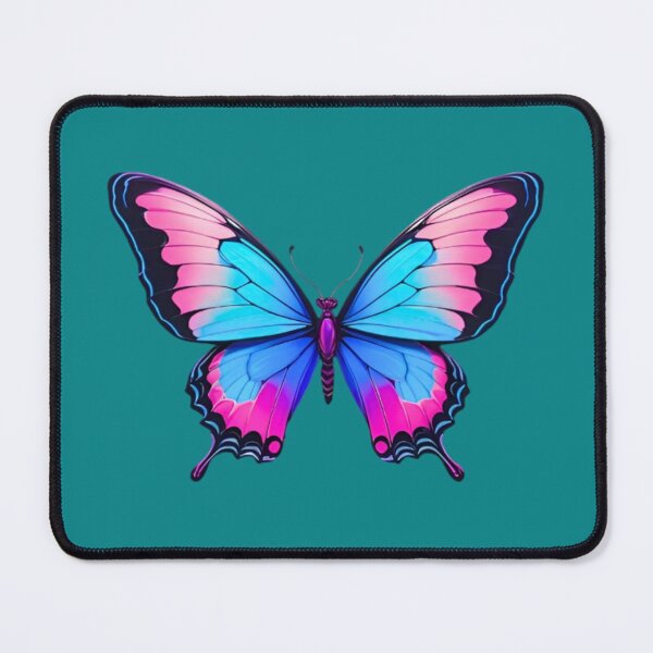 Item preview, Electric Blue Pink Butterfly – Symmetrical Vibrant Art designed and sold by Good Vibes .