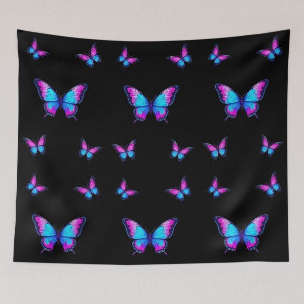Item preview, Mariposa azul eléctrico y rosa: arte vibrante y simétrico. designed and sold by Good Vibes .
