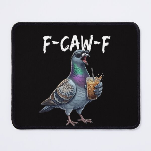Item preview, Funny Pigeon Drinking Iced Coffee – F-CAW-F Pun designed and sold by randomslife.