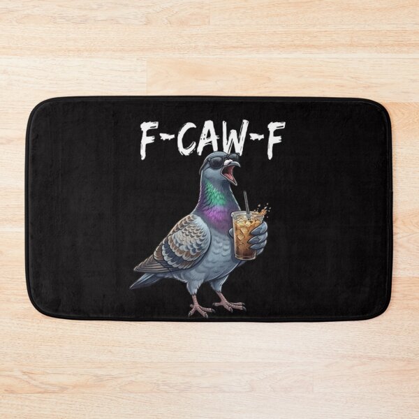 Item preview, Funny Pigeon Drinking Iced Coffee – F-CAW-F Pun  designed and sold by randomslife.
