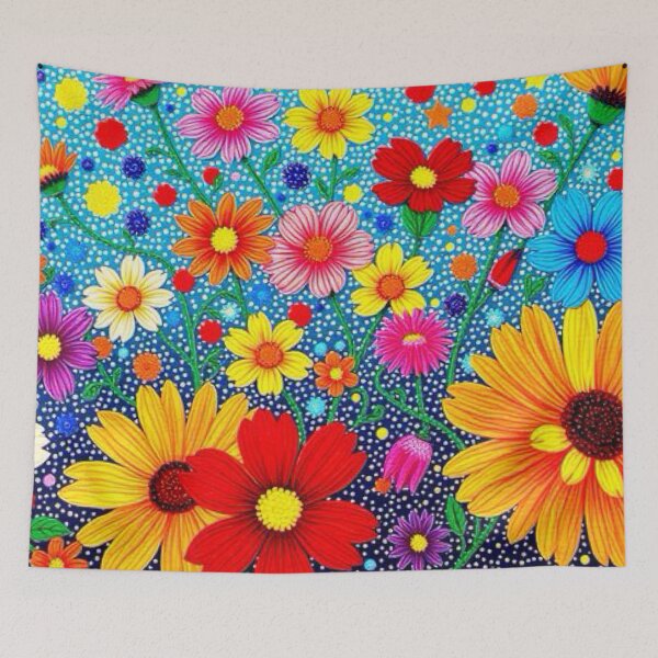 Item preview, Starry Floral Explosion designed and sold by TinCatOutPost.