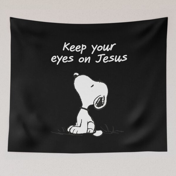 Item preview, Cute Puppy Faith Quote Keep Your Eyes On Jesus Christian Aesthetic Classic T-Shirt designed and sold by ZWITABLDIYA.