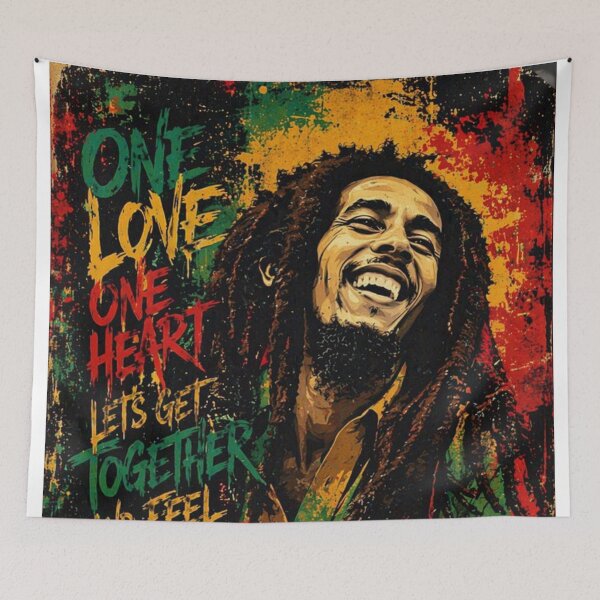 Item preview, Feel the Vibes – One Love Rasta Street Art | Bold Reggae Energy Graphic Tee designed and sold by wanado.