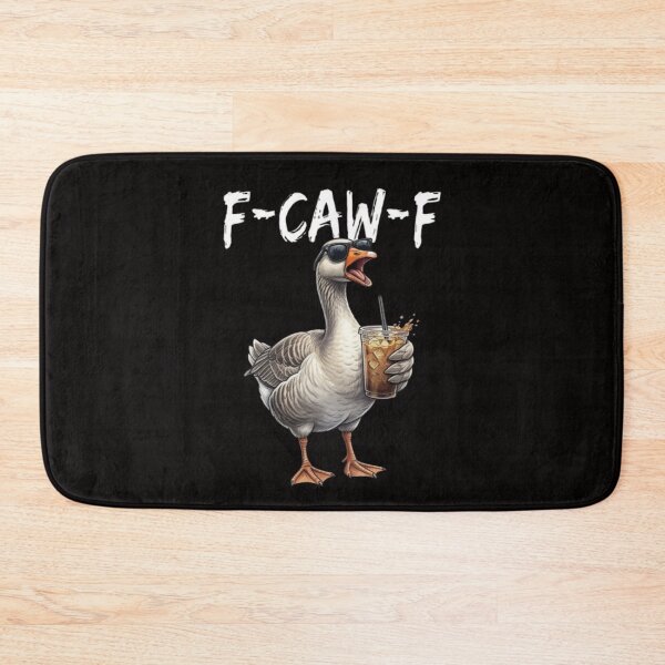 Item preview, Funny Goose Drinking Iced Coffee – F-CAW-F Pun designed and sold by randomslife.
