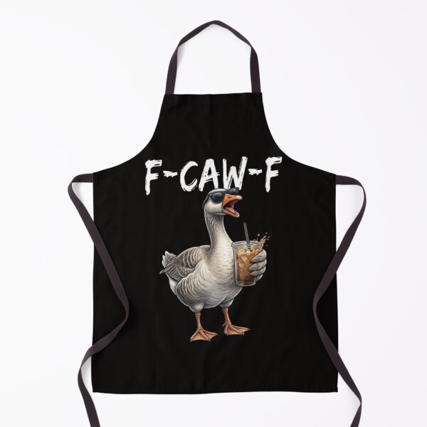 Item preview, Funny Goose Drinking Iced Coffee – F-CAW-F Pun designed and sold by randomslife.