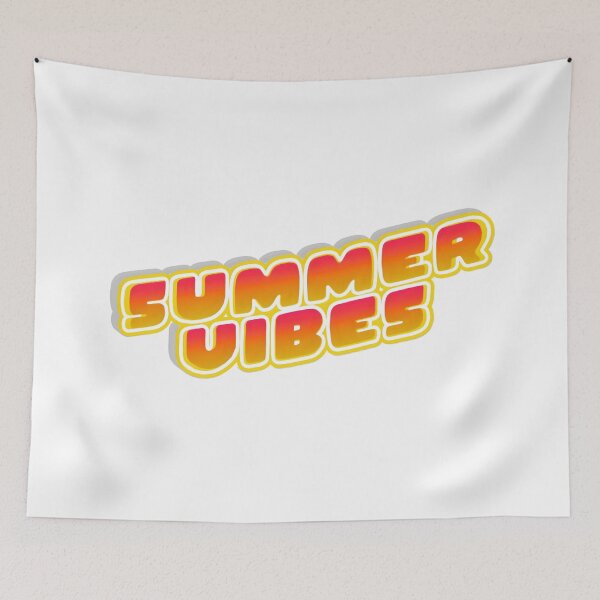 Item preview, Vibrant Pink and Orange "Summer Vibes" Typography Design designed and sold by VibranPalette.