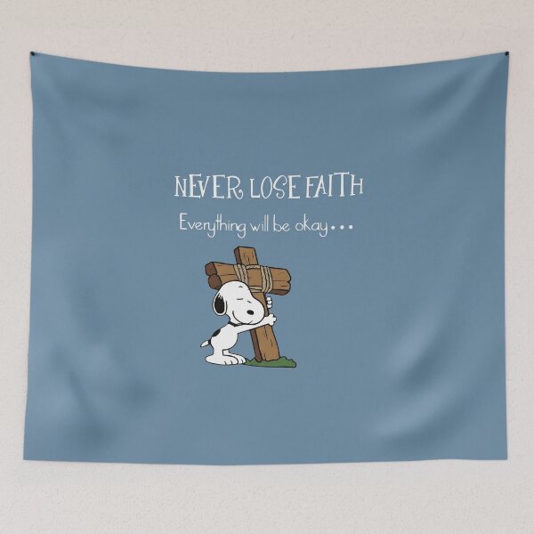 Item preview, Never Lose Faith Christian Quote Cross Cartoon Dog Vintage Aesthetic Classic T-Shirt designed and sold by ZWITABLDIYA.