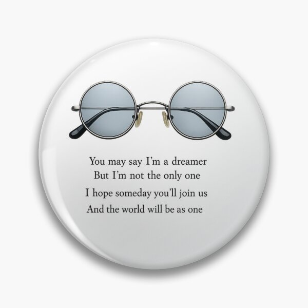 Item preview, You May Say I’m a Dreamer Lennon Glasses Art – Imagine Inspired Design, Vintage 70s Retro Music Aesthetic, Peace & Unity Artwork designed and sold by Donsean22.