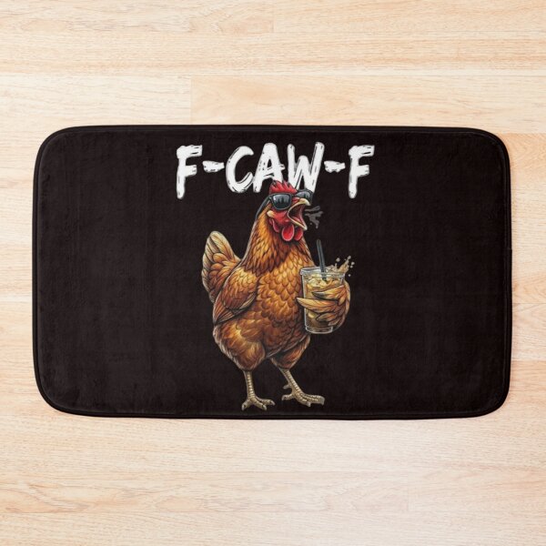 Item preview, F-Caw-F Funny Chicken Drinking Pun designed and sold by randomslife.